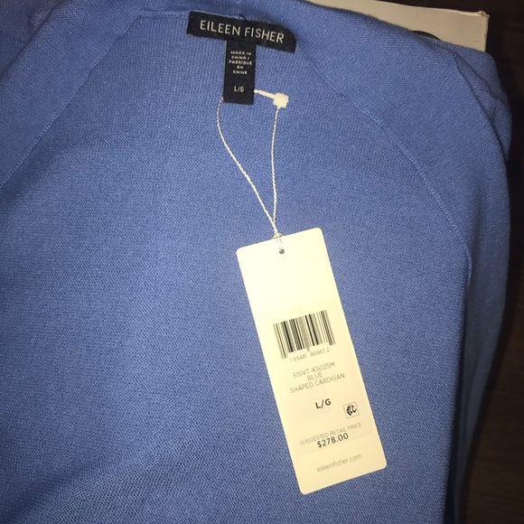 Eileen Fisher blue open sweater, Large - Picture 6 of 6